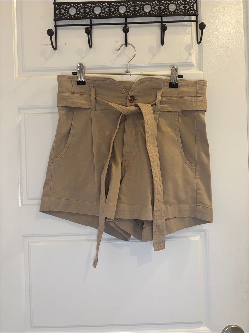 DL1961 Camile Paper Bag Belted Shorts Sandbank Size 25
